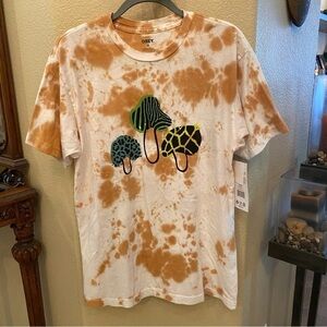 NWT~OBEY Tie Dyed Mushroom Graphic T-Shirt Size Medium
